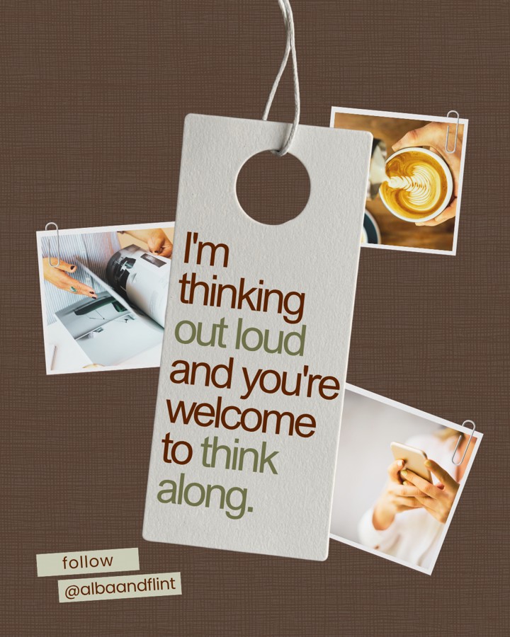 Open notebook post: I'm thinking out loud, think along