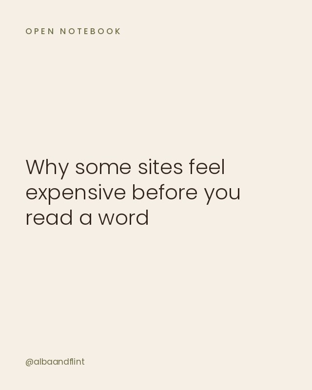 Open notebook post: Why some sites feel expensive